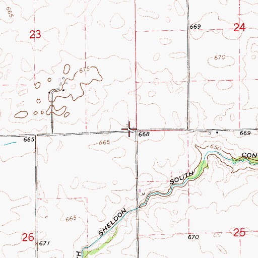 Topographic Map of Clark School (historical), IL