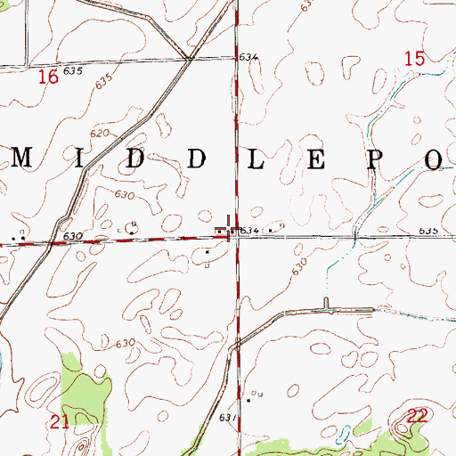 Topographic Map of Elgin School (historical), IL