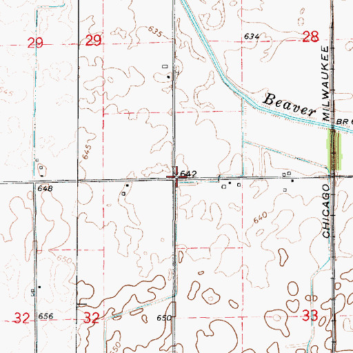 Topographic Map of Frigon School (historical), IL