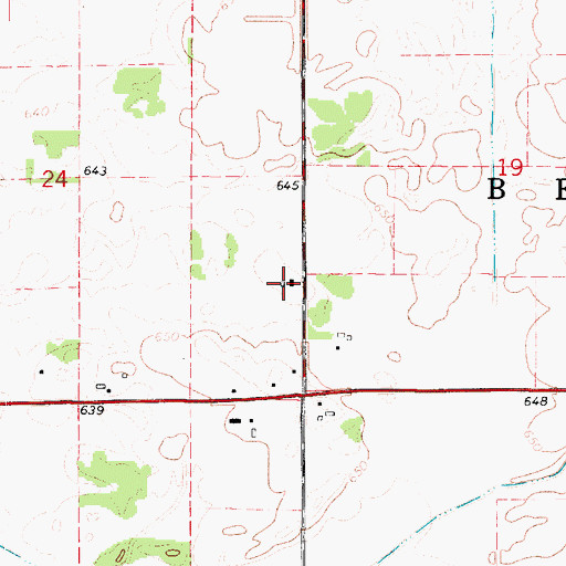 Topographic Map of Gagnon School (historical), IL