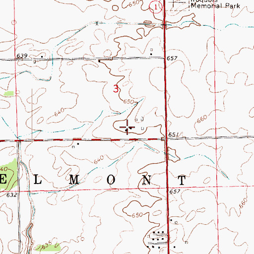 Topographic Map of Iroquois County Farm, IL
