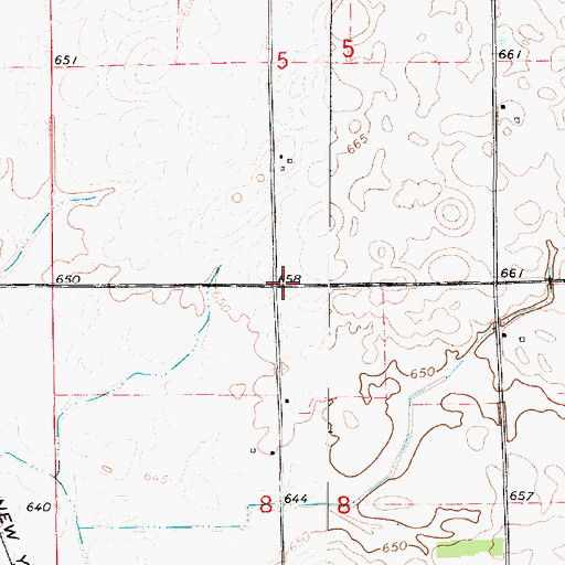 Topographic Map of Nourie School (historical), IL