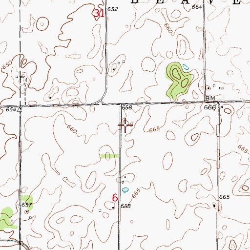 Topographic Map of Pierce School (historical), IL