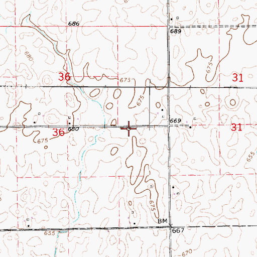 Topographic Map of West Union School (historical), IL