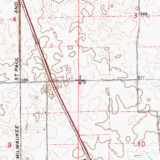 Topographic Map of Youngs School (historical), IL