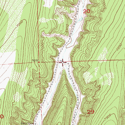 Topographic Map of Prechtle Gulch, CO
