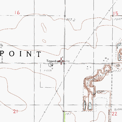 Topographic Map of Eppards Point Townhall, IL