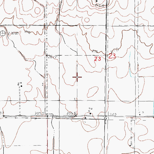 Topographic Map of Livingston County Courthouse, IL