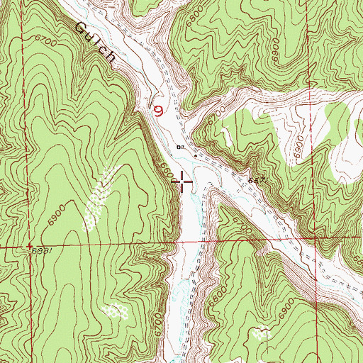 Topographic Map of Middle Fork Stewart Gulch, CO