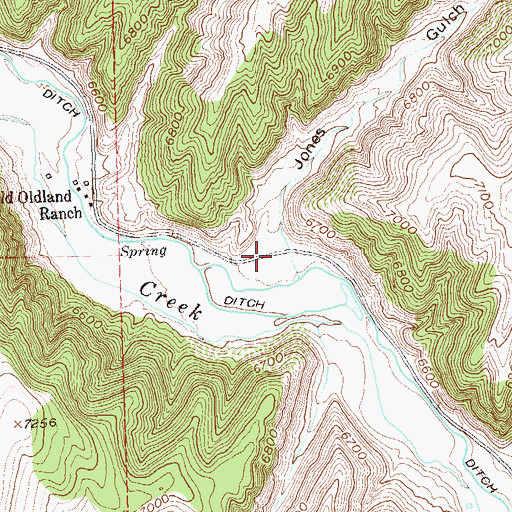 Topographic Map of Jones Gulch, CO