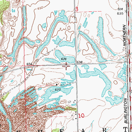 Topographic Map of Buckheart School (historical), IL