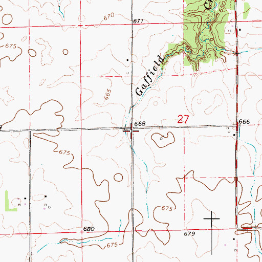 Topographic Map of Rhode Island School (historical), IL