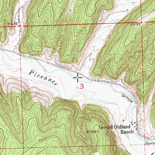 Topographic Map of Oldland Gulch, CO