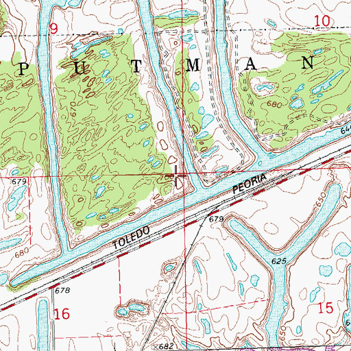 Topographic Map of Clayburg School (historical), IL