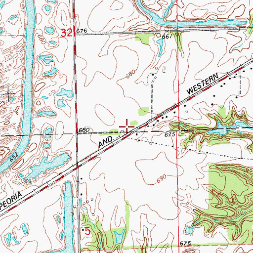 Topographic Map of Eagle Mine, IL