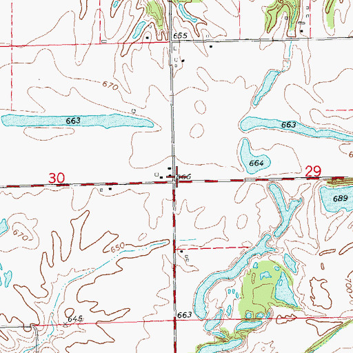 Topographic Map of Fiatt Scott School (historical), IL