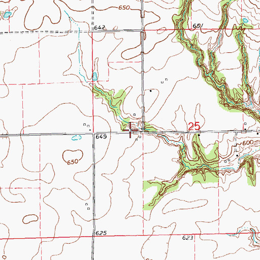 Topographic Map of Flake School (historical), IL