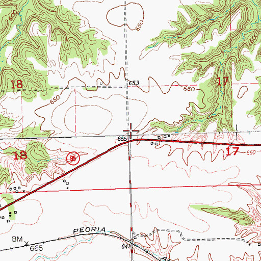 Topographic Map of Harris School (historical), IL