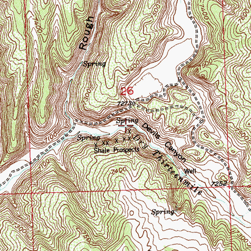Topographic Map of Devils Canyon, CO