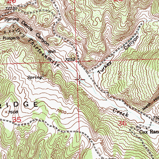 Topographic Map of Turkey Canyon, CO
