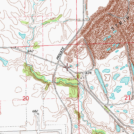 Topographic Map of Moore School (historical), IL