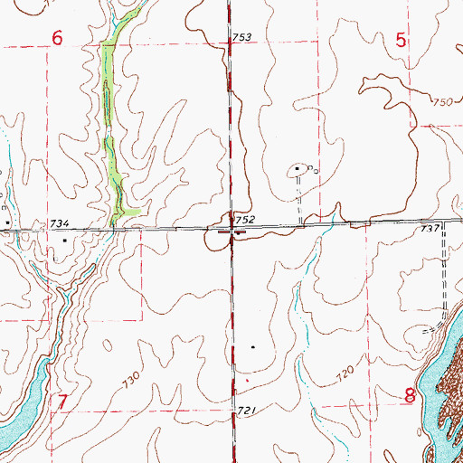 Topographic Map of Mound School (historical), IL