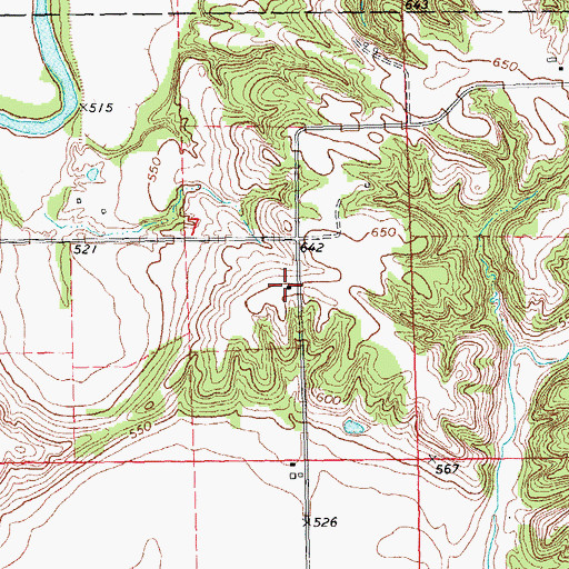 Topographic Map of Mount Pleasant School (historical), IL