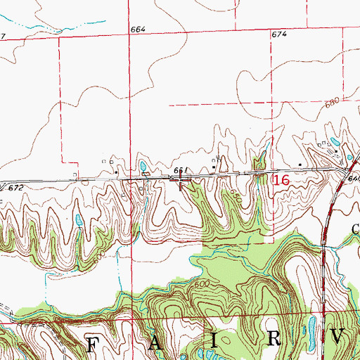 Topographic Map of Oak Grove School (historical), IL