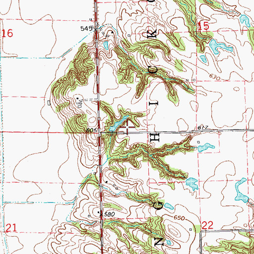 Topographic Map of Oak Mound School (historical), IL