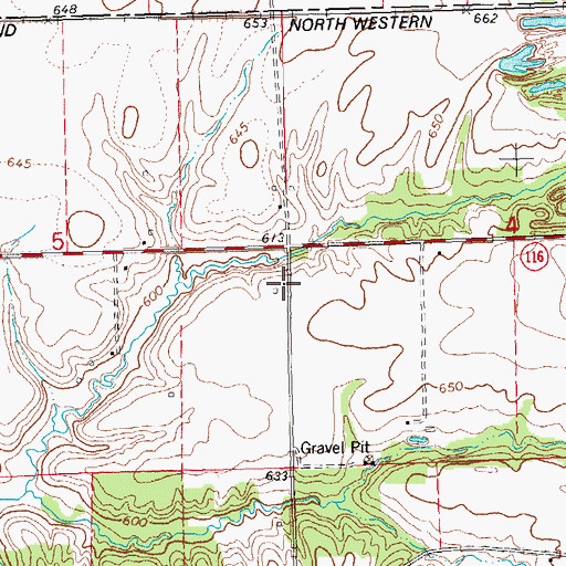 Topographic Map of Pisgah School (historical), IL
