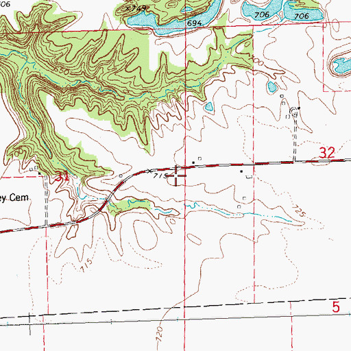 Topographic Map of Schleich School (historical), IL