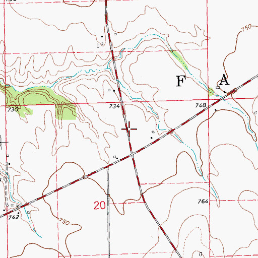 Topographic Map of Shad Hill School (historical), IL