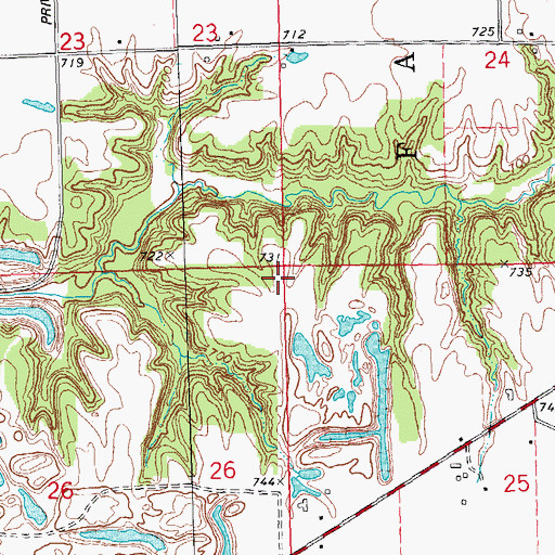Topographic Map of Smith School (historical), IL