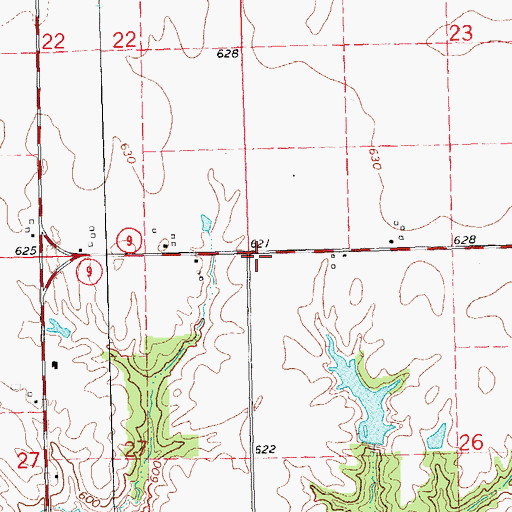 Topographic Map of Templars Hall (historical), IL