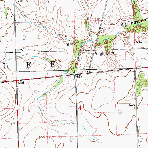Topographic Map of Virgil School (historical), IL