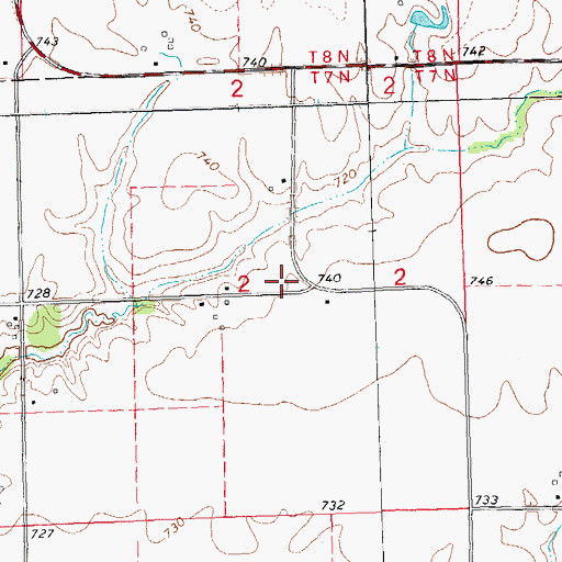 Topographic Map of Sunnyside School (historical), IL