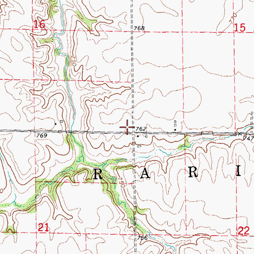 Topographic Map of Centerville School (historical), IL