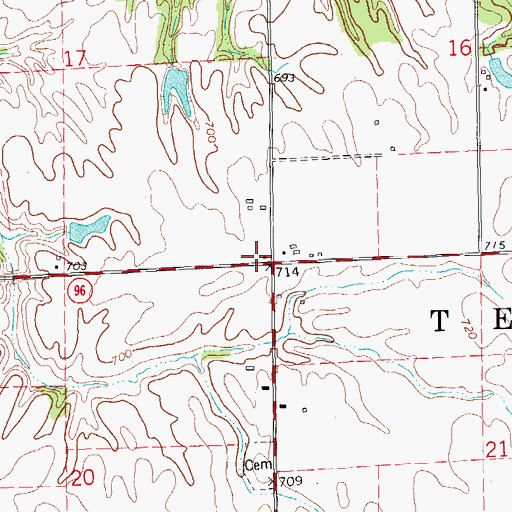 Topographic Map of Chandler School (historical), IL
