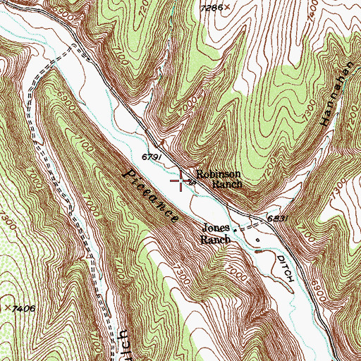 Topographic Map of Robinson Ranch, CO