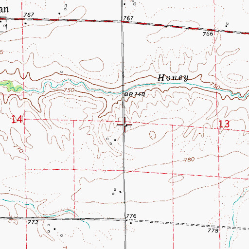 Topographic Map of Gearhart School (historical), IL