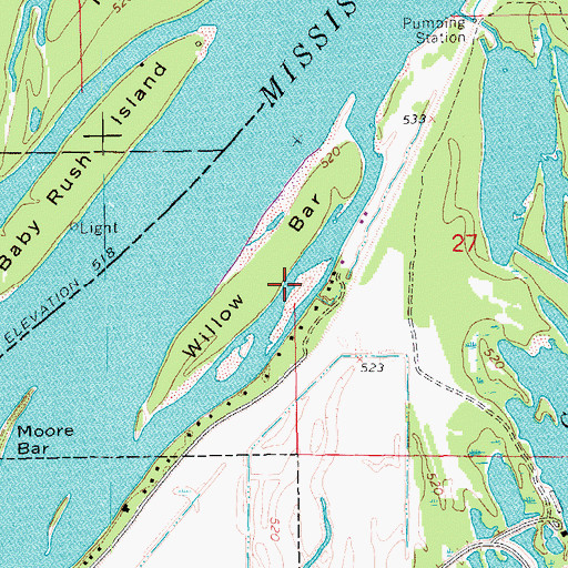 Topographic Map of Jordan Chute, IL
