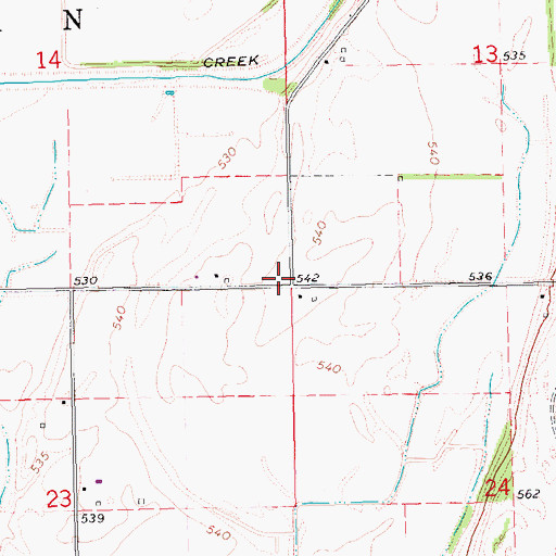 Topographic Map of Kirby School (historical), IL