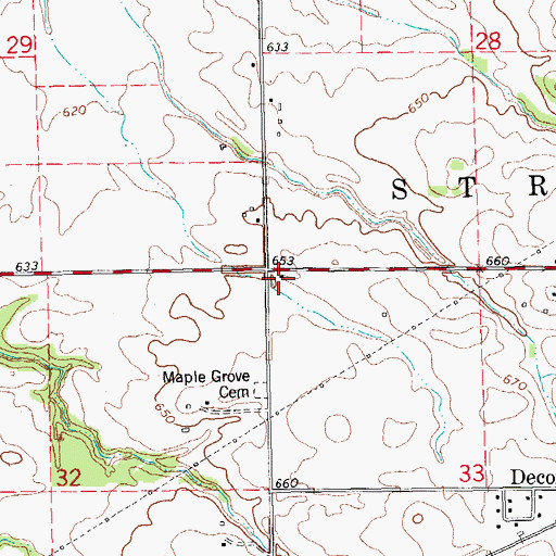 Topographic Map of Maple Grove School (historical), IL