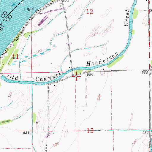 Topographic Map of Merry Dell School (historical), IL