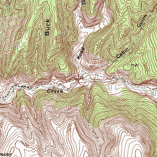 Topographic Map of Road Draw, CO