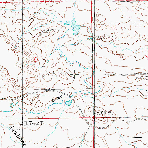 Topographic Map of Wheatland County, MT