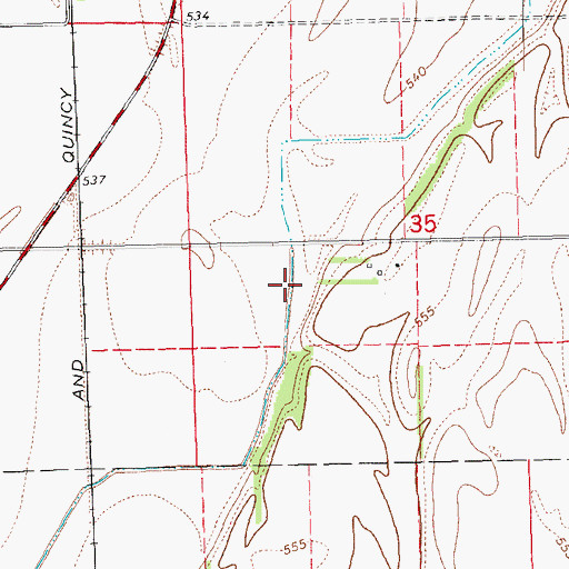 Topographic Map of Vaughn Lake (historical), IL