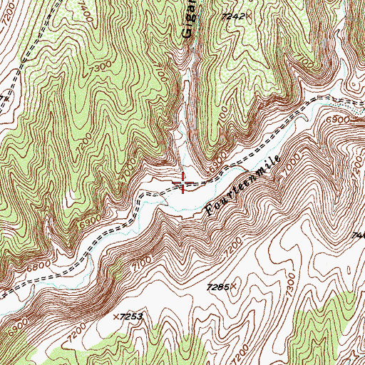 Topographic Map of Gigandet Gulch, CO