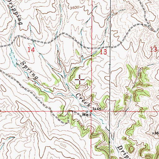 Topographic Map of Powder River County, MT