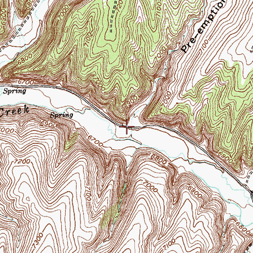 Topographic Map of Pre-emption Gulch, CO
